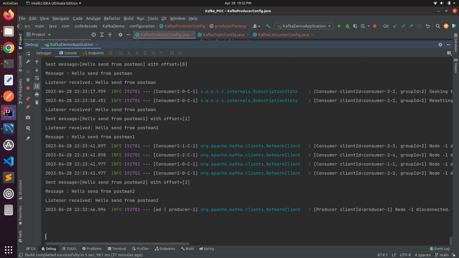 read data from kafka topic spring boot