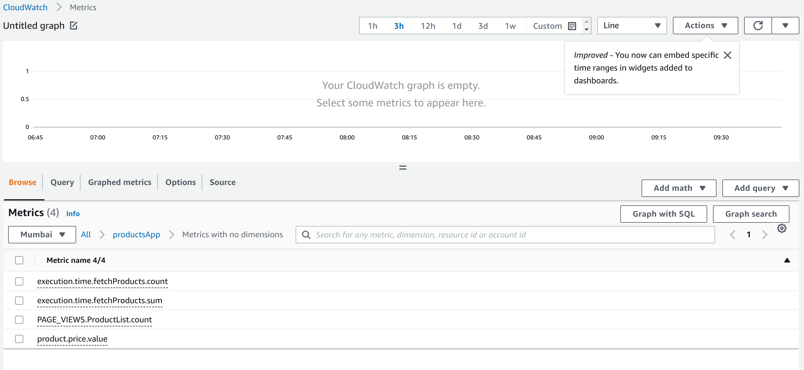 Checking matrix on AWS CloudWatch