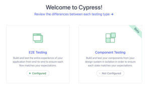 Available testing types in cypress